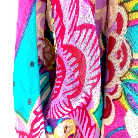 K Derhy Embroidered Floral Boho Cotton Dress - Picture 11 of 13